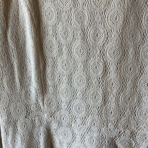 Flying Tomato Cream Boho Lace Dress Size Large With Bright Orange Embroidery - Picture 6 of 11